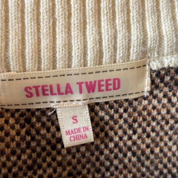 Cream Teddy Bear Knit Sweater Retro Kawaii Coquette Cute Novelty Size S - Picture 8 of 8